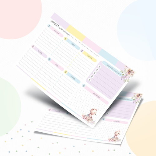 Kit Volta às Aulas Completo com Etiquetas - Ursinha