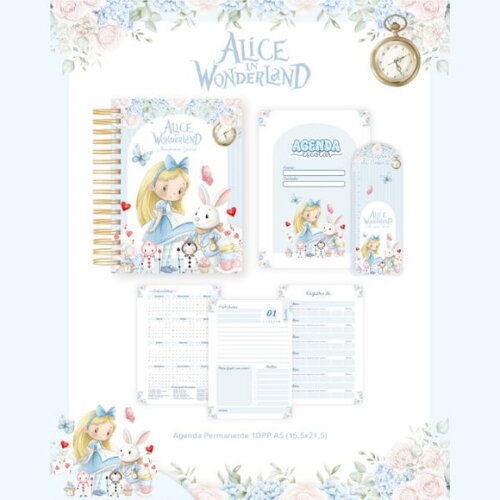 Kit Volta às Aulas Completo Etiquetas Personalizado - Alice