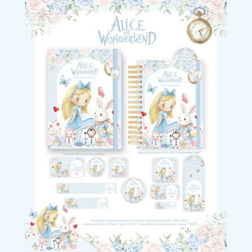Kit Volta às Aulas Completo Etiquetas Personalizado - Alice