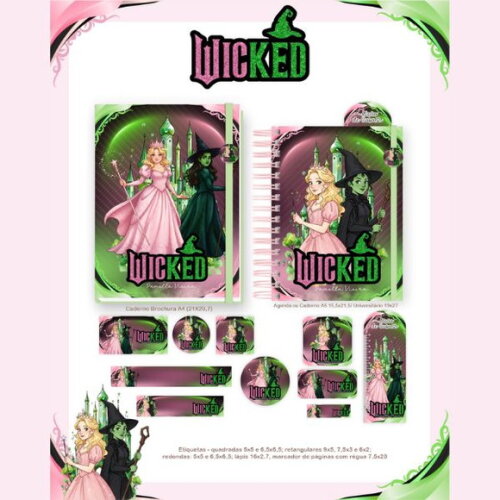 Kit Volta às Aulas Completo Etiquetas Personalizado - Wicked