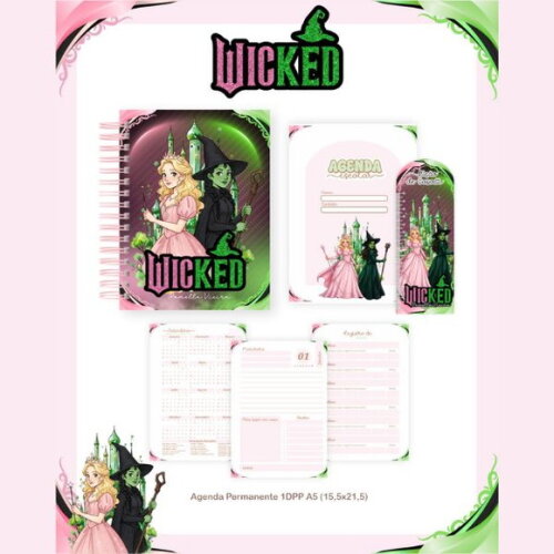 Kit Volta às Aulas Completo Etiquetas Personalizado - Wicked