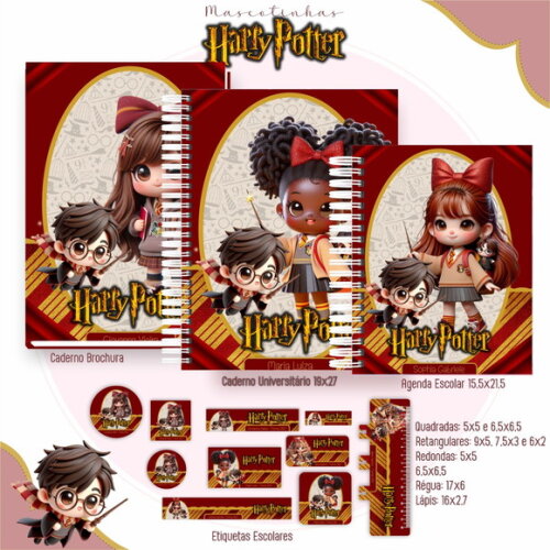 Kit Volta às Aulas Completo Mascote Ia - Harry Potter