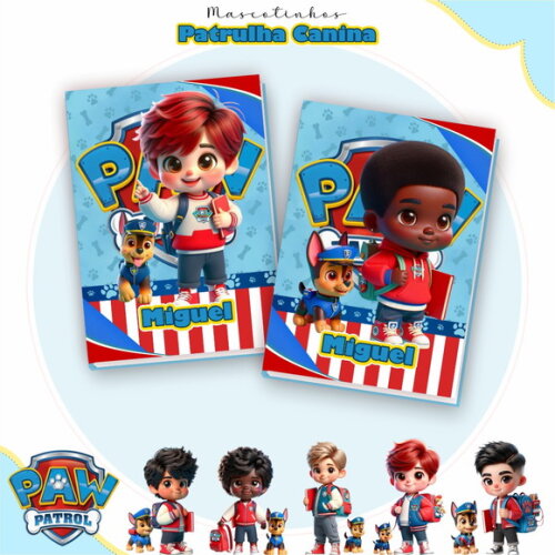 Kit Volta às Aulas Completo Mascote Ia - Patrulha Canina