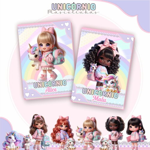 Kit Volta às Aulas Completo Mascote Ia - Unicórnio