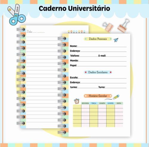 Kit Volta às Aulas Completo Personalizado - Alunos