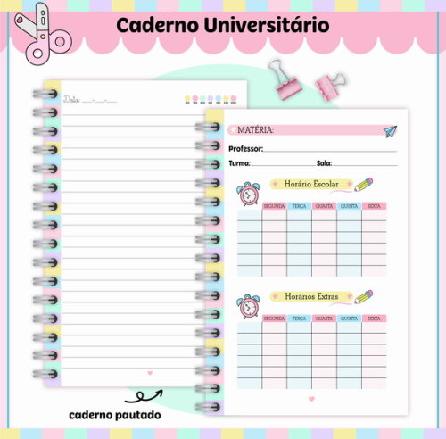 Kit Volta às Aulas Completo Personalizado - Alunas