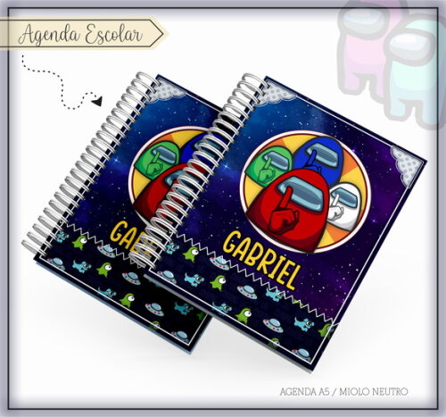 Kit Volta às Aulas Completo PERSONALIZADO - Among Us