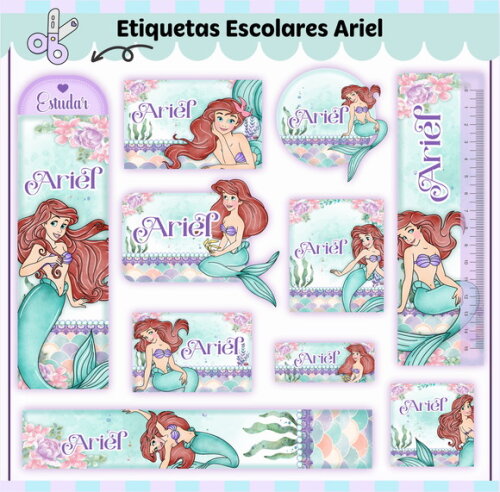 Kit Volta às Aulas Completo Personalizado - Ariel