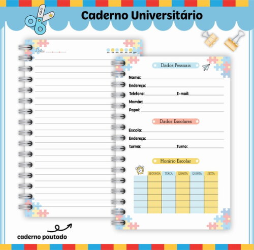 Kit Volta às Aulas Completo Personalizado - Autismo