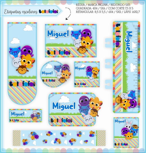 Kit Volta às Aulas Completo PERSONALIZADO - Bolofofos 01