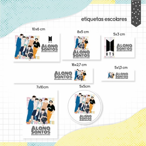 Kit Volta às Aulas Completo PERSONALIZADO - BTS 01