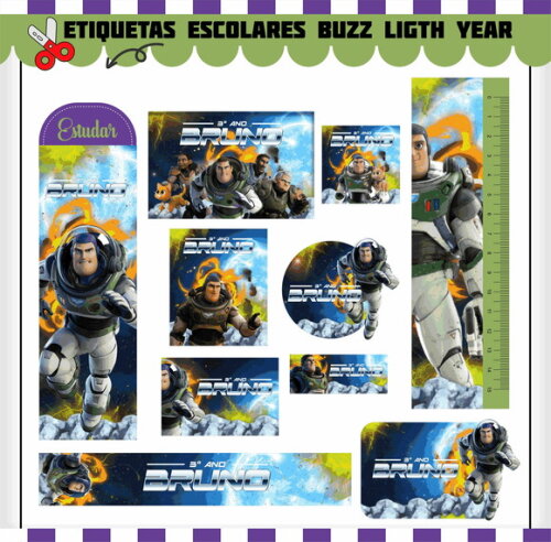 Kit Volta às Aulas Completo Personalizado - Buzz Ligth Year