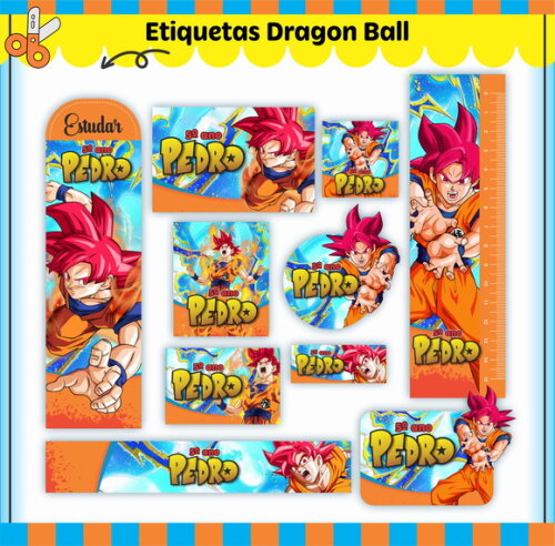 Kit Volta às Aulas Completo Personalizado - Dragon Ball