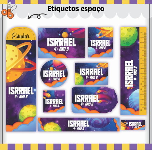 Kit Volta às Aulas Completo Personalizado - Espaço