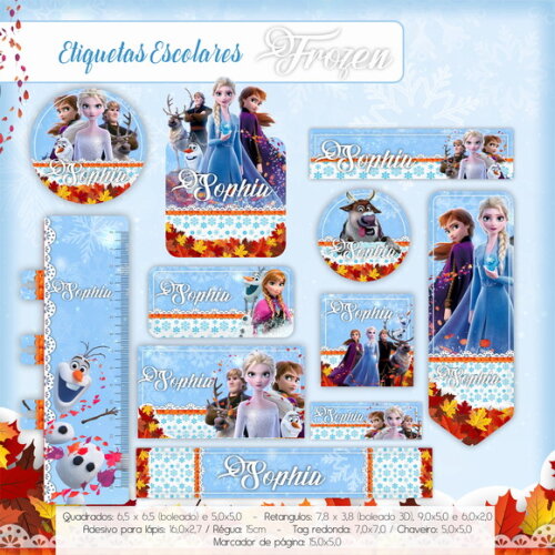 Kit Volta às Aulas Completo PERSONALIZADO - Frozen 2