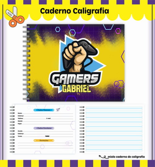 Kit Volta às Aulas Completo Personalizado - Gamer
