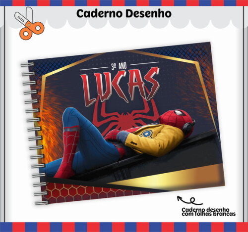 Kit Volta às Aulas Completo Personalizado - Homem Aranha