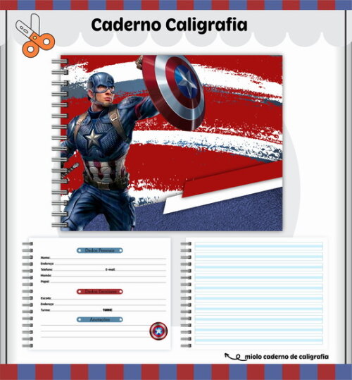 Kit Volta às Aulas Completo Personalizado - Homem de Ferro