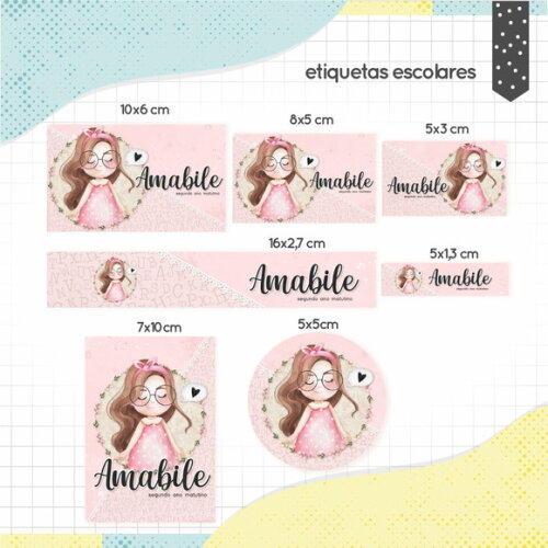 Kit Volta às Aulas Completo PERSONALIZADO - Menina Morena