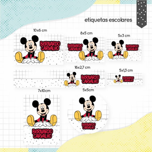 Kit Volta às Aulas Completo PERSONALIZADO - Mickey Mouse