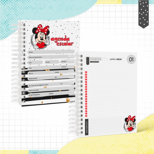 Kit Volta às Aulas Completo PERSONALIZADO - Minnie Vermelha