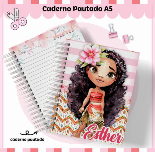 Kit Volta às Aulas Completo Personalizado - Moana