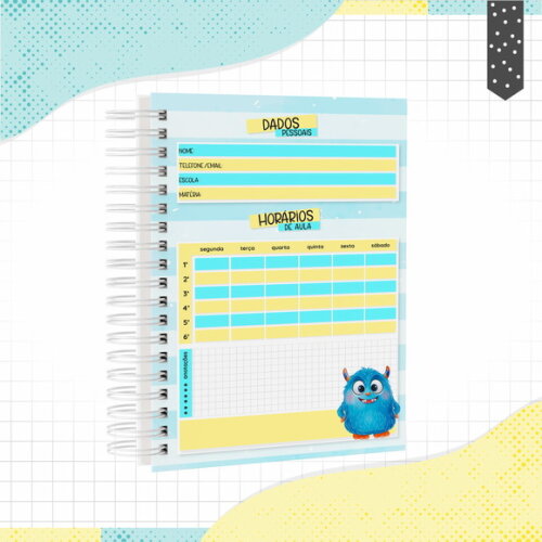 Kit Volta às Aulas Completo PERSONALIZADO - Monstrinhos