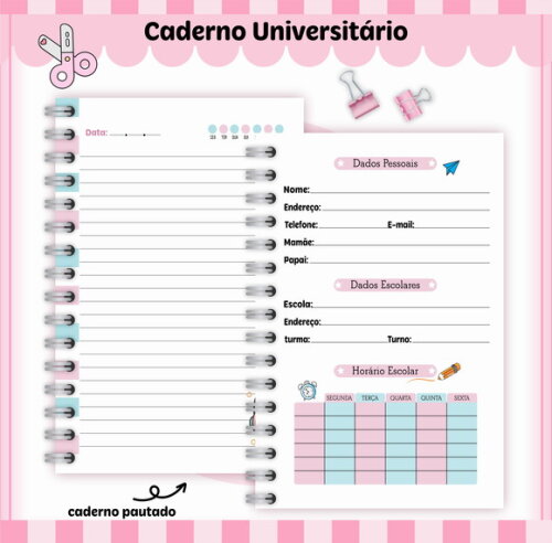 Kit Volta às Aulas Completo Personalizado - Música Menina