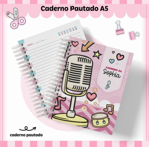 Kit Volta às Aulas Completo Personalizado - Música Menina