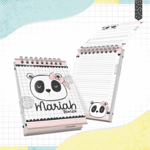 Kit Volta às Aulas Completo PERSONALIZADO - Panda Menina 01