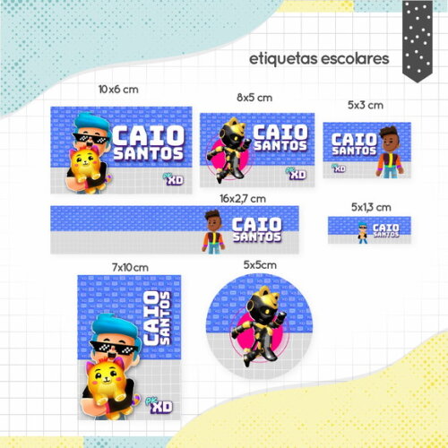 Kit Volta às Aulas Completo PERSONALIZADO - PK XD Menino 01