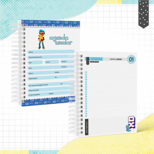 Kit Volta às Aulas Completo PERSONALIZADO - PK XD Menino 01