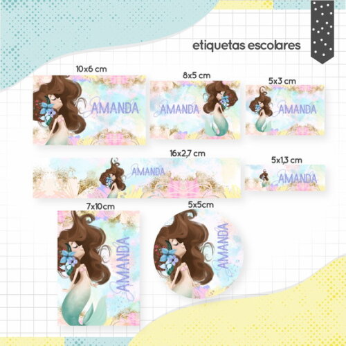 Kit Volta às Aulas Completo PERSONALIZADO - Sereia