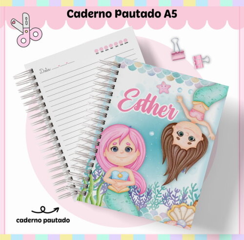 Kit Volta às Aulas Completo Personalizado - Sereias
