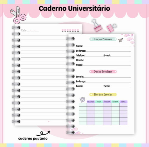 Kit Volta às Aulas Completo Personalizado - Sereias