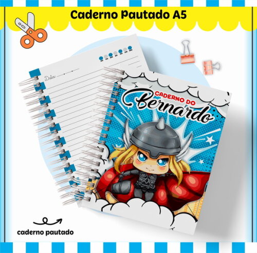 Kit Volta às Aulas Completo Personalizado - Thor