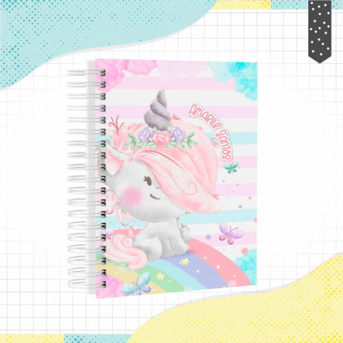 Kit Volta às Aulas Completo PERSONALIZADO - Unicórnio 01