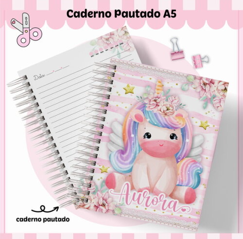 Kit Volta às Aulas Completo Personalizado - Unicórnio 02