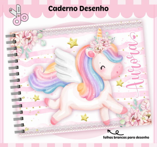Kit Volta às Aulas Completo Personalizado - Unicórnio 02