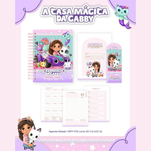 Kit Volta às Aulas Completo Personalizado Casa Mágica Gabby