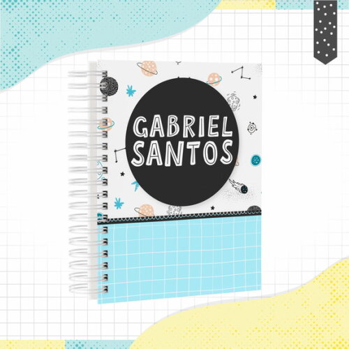 Kit Volta às Aulas Completo PERSONALIZADO Minimalista Menino