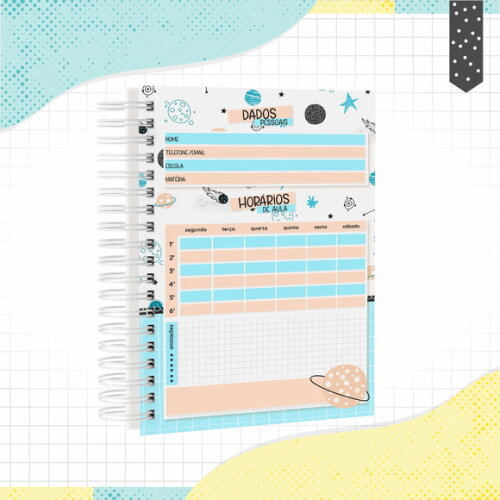 Kit Volta às Aulas Completo PERSONALIZADO Minimalista Menino
