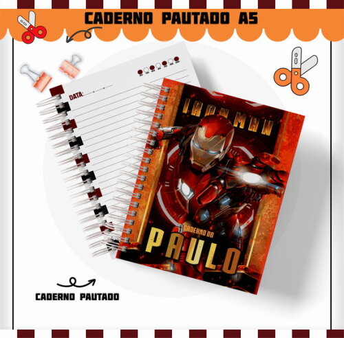 Kit Volta às Aulas Completo Personalizado- Homem de Ferro 01