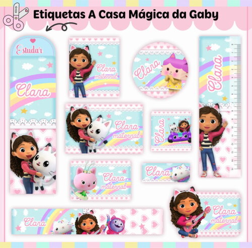 Kit Volta às Aulas Completo Personalizado-a Casa Magica Gaby