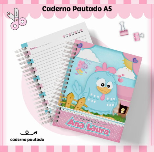 Kit Volta às Aulas Completo Personalizado-galinha Pintadinha