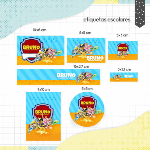 Kit Volta às Aulas PERSONALIZADO - Patrulha Can S Filhote 01