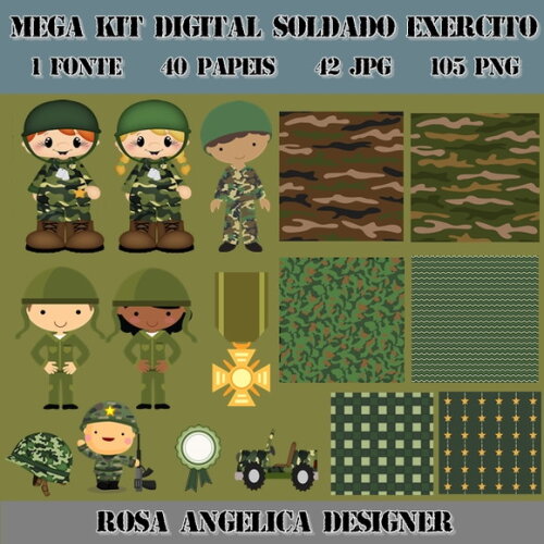 Mega Kit Digital Soldado Exército