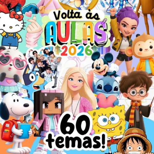 Pack Etiquetas Escolares para Personalizar 60 Temas