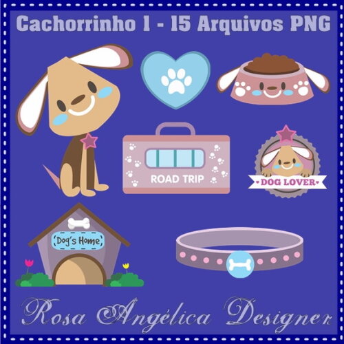 Pack Kit Arquivo Digital em PNG Animais (05 Kits)