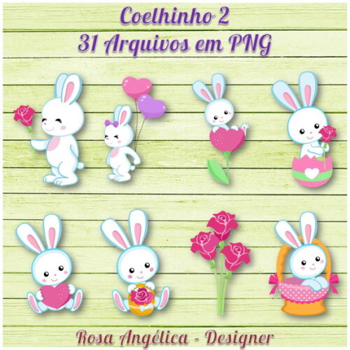 Pack Kit Arquivo Digital em PNG Animais 1 (05 Kits)